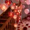 Red and Pink Heart Shape String Lights, 8.5Ft Valentine's Day String Lights with 10 LED Heart Lights, Plug in Hanging Valentines Window Fairy Lights for Indoor Outdoor Wedding Party Valentine Decor